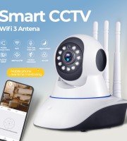 V380 Three Antena Wifi 360 Degree Home Security Night Vision 1080P IP Camera