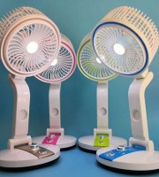 Multifunction USB charging Folding Fan LR-2018 with LED Light