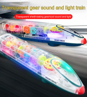 Transparent Gear Bullet Train Toy (Sounding Universal Walking Gear Train)