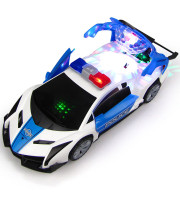 Police Car, New Cool Car Flashing LED Light Music Sound Electric Toy Car