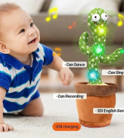 TALKING AND DANCING CACTUS PLUSH TOYS, HOME & OFFICE DECORATION SHOW PIECES (120 SONGS