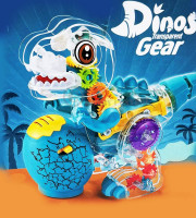 Transparent Duewry Dinosaur Toys, Walking Dinosaur Toys with Light & Music & Roaring Sound.