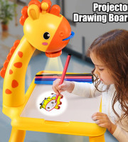 Children Led Projector Art Drawing Table Toys Kids Painting Board