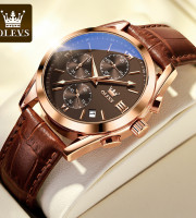 OLEVS Luxury Smart Fitness Wrist Watch-Coffee colour