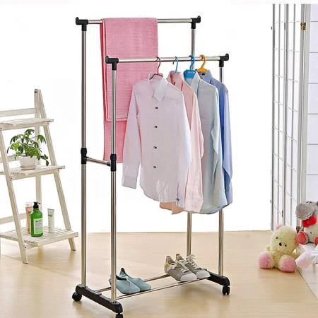 Double Pole Clothes Rackv