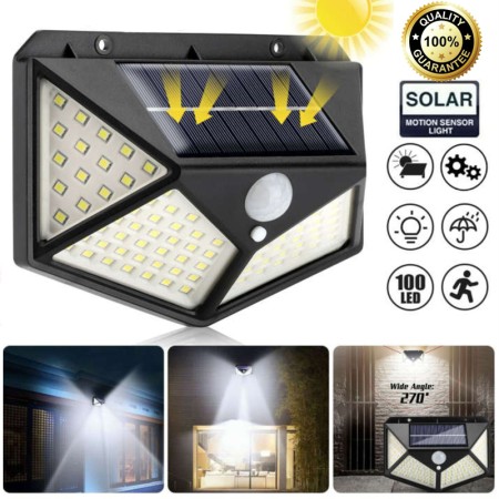 100 LED Smart Solar Light with Motion Sensor LED Wireless Weatherproof Light