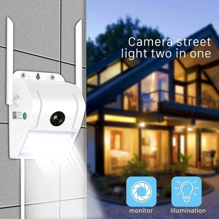 V380 Pro Flood Light 1080P HD CCTV Security Outdoor Waterproof 2 Way Audio Induction Lamp IP Camera