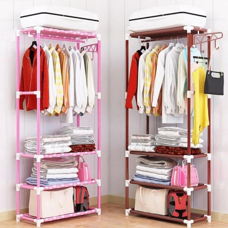 BeautyLand Korean Multipurpose 3 Layer Cloth Organizer Rack Wardrobe