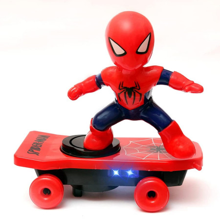 Spider Man Car-Styling Toy (Stunt Car With Skateboard)