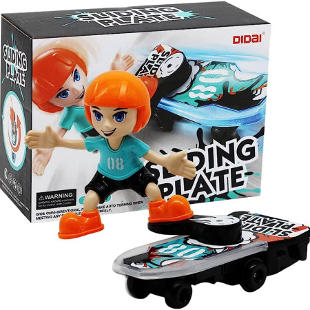 Sliding Plate Kidology Kid's Superhero Electric Didai Stunt Skateboard Toys 360° Rotate Tumbler with Music Colorful Light Electric Toy