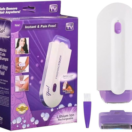 YES Finishing Touch Hair Remover Epilator Tool Instant Pain with Sensor Light