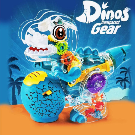 Transparent Duewry Dinosaur Toys, Walking Dinosaur Toys with Light & Music & Roaring Sound.