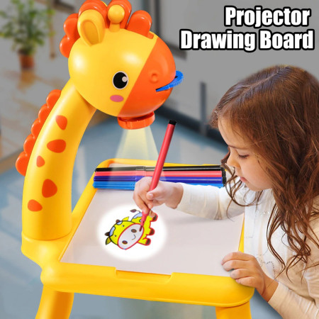 Children Led Projector Art Drawing Table Toys Kids Painting Board