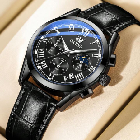 OLEVS Luxury Smart Fitness Wrist Watch- Full Black