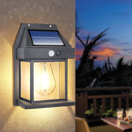 Outdoor Waterproof Motion Sensors Solar Wall Lamp