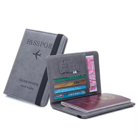 Artificial Leather Credit Card Holder Travel Passport Cover Wallet