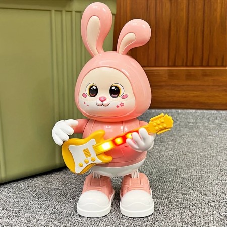 Dancing Guitarist Rabbit Toy with Lights, Music, Interactive Fun